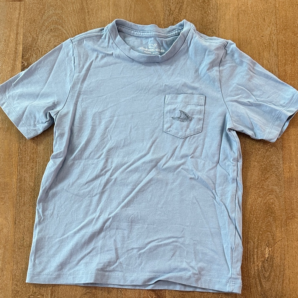 Vineyard Vines Light Blue Kids Tee with Pocket
